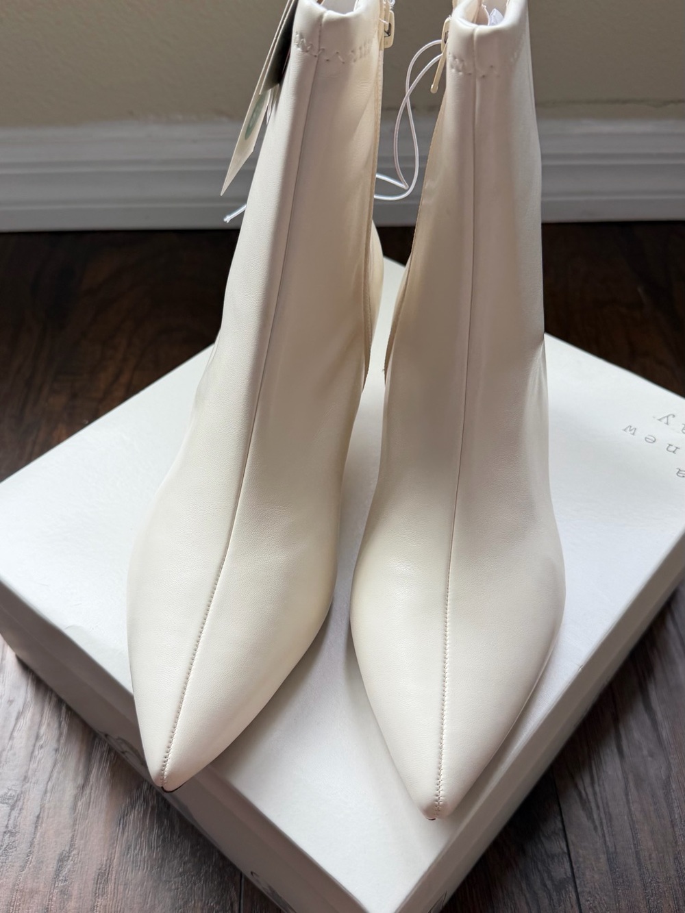 A New Day Heels Women’s Size 8.5 White Lonnie AE829 New With Tag - Picture 5 of 5